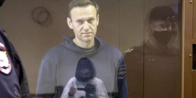 Der russische Oppositionelle Alexej Nawalny vor Gericht in Moskau. Alexej Nawalny