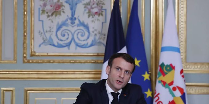 Emmanuel Macron, Präsident von Frankreich, spricht während eines Treffens per Videokonferenz mit den Staatsoberhäuptern der G5 Sahel. Foto: Francois Mori/AP Pool/dpa Emmanuel Macron, Präsident von Frankreich, spricht während eines Treffens per Videokonferenz mit den Staatsoberhäuptern der G5 Sahel. Foto: Francois Mori/AP Pool/dpa