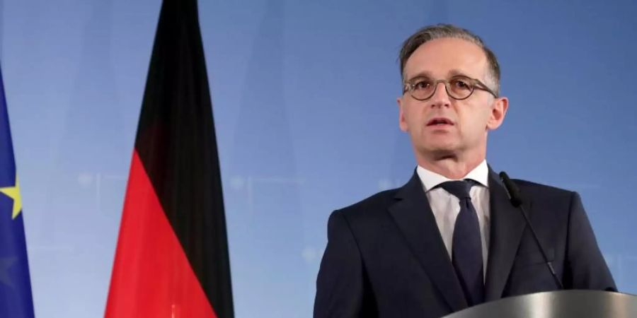 Aussenminister Heiko Maas berät mit seinen EU-Kollegen über Sanktionen wegen Verstössen gegen das UN-Waffenembargo gegen Libyen. Foto: Michael Sohn/POOL AP/dpa