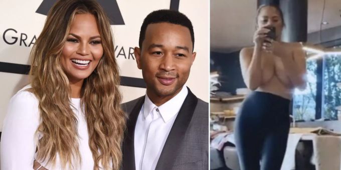 Ohne Implantate - Chrissy Teigen findet ihre Brüste immer noch zu gross