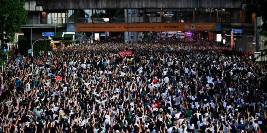 Demonstranten in Bangkok