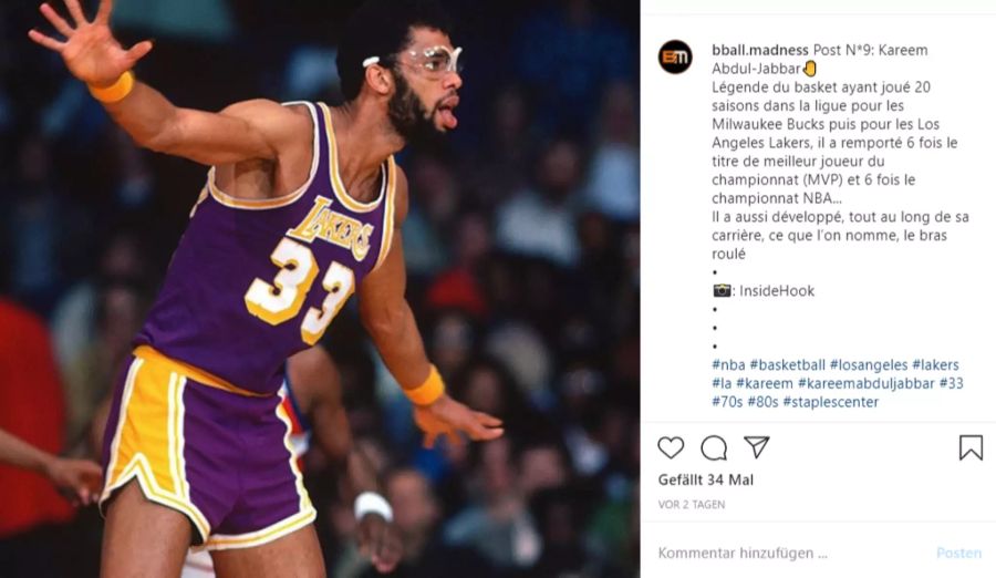 Kareem Abdul-Jabbar spielte 20 Jahre lang in der NBA.