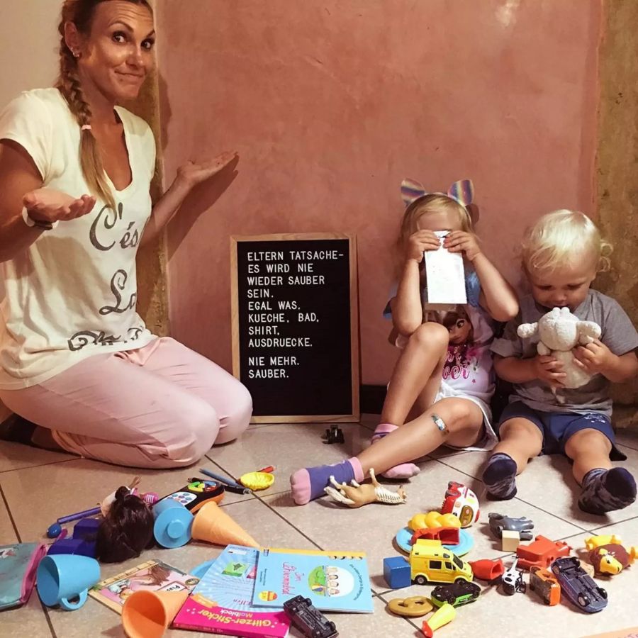 Mutter mit ihren Kindern
