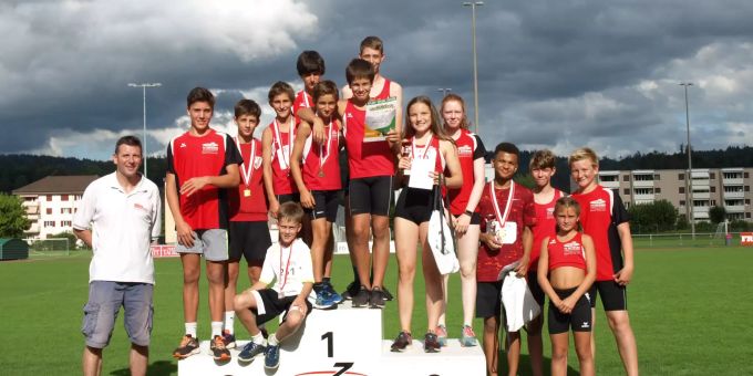 Die Kids des TV Zofingen Leichtathletik am diesjährigen UBS KidsCup. TV Zofingen Leichtathletik