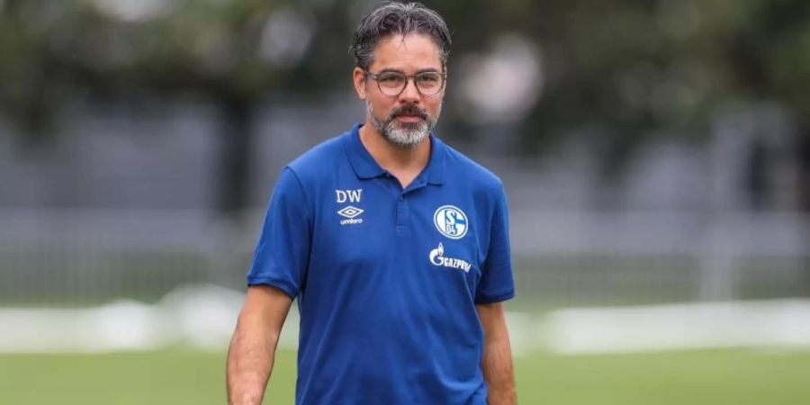 Musste nach der kurzfristigen Pokalabsage improvisieren: Schalke-Coach David Wagner. Foto: Tim Rehbein/dpa