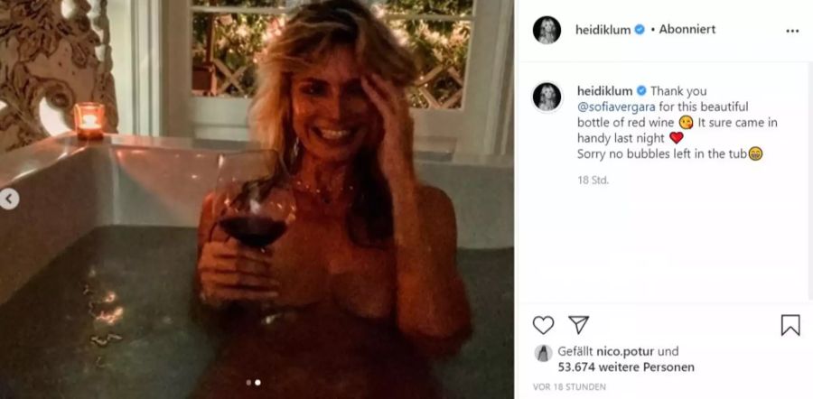 Heidi Klum gibt sich freizügig.