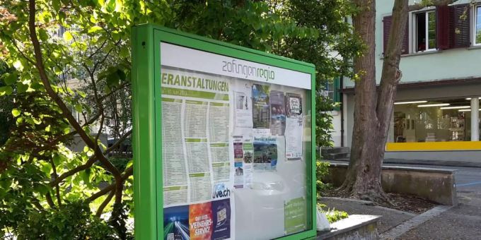 Die neuen Schaukästen in Zofingen Schaukasten Zofingen