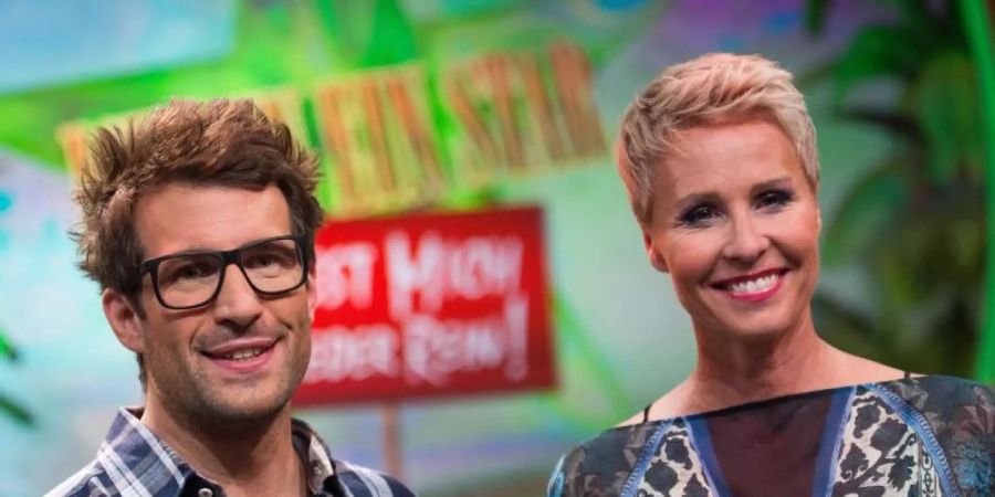 Sonja Zietlow und Daniel Hartwig, die beiden Moderatoren des RTL-Dschungelcamps». Foto: Marius Becker/dpa