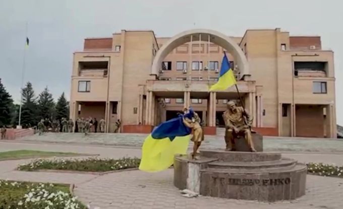 Balaklija wurde im Ukraine-Krieg zurückerobert. Ukraine Krieg