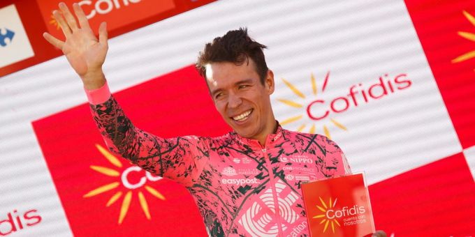 Der Kolumbianer Rigoberto Uran gewann die 17. Etappe der Vuelta. vuelta roglic