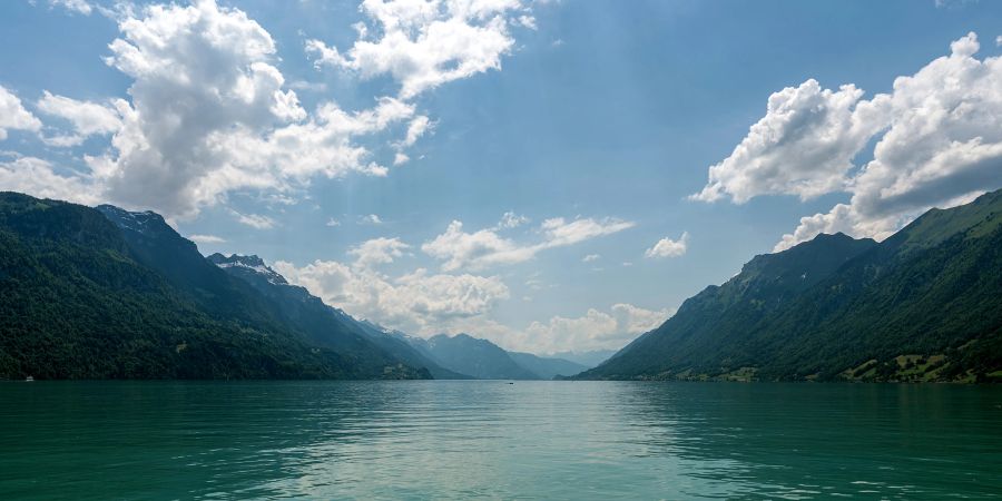 Der Brienzersee in Brienz in Blickrichtung Interlaken. - Kanton Bern