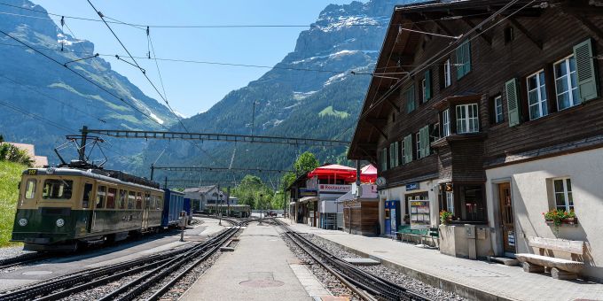 Der Bahnhof Grindelwald Grund. Der Bahnhof Grindelwald Grund.