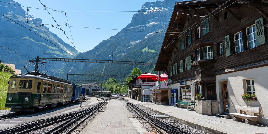 Der Bahnhof Grindelwald Grund.