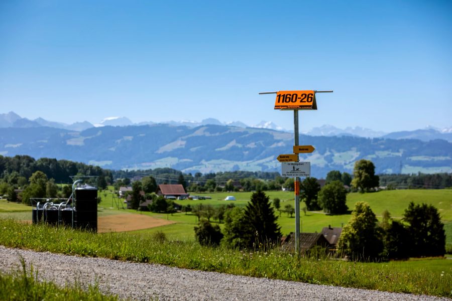 Erdgas-Tafel Gasleitung Zürcher Oberland