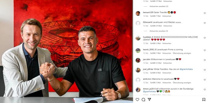 Granit Xhaka unterschreibt bei Bayer Leverkusen und sorgt damit für Euphorie bei den deutschen Fans. Granit Xhaka