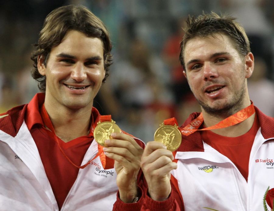 An der Seite von Roger Federer hat Stan Wawrinka schliesslich schon einmal Doppel-Gold an Olympia gewonnen. (Archivbild)