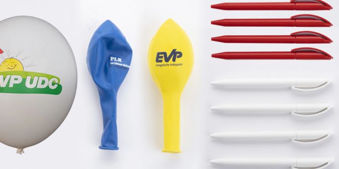 Wahlen 2023 Parteien Giveaways