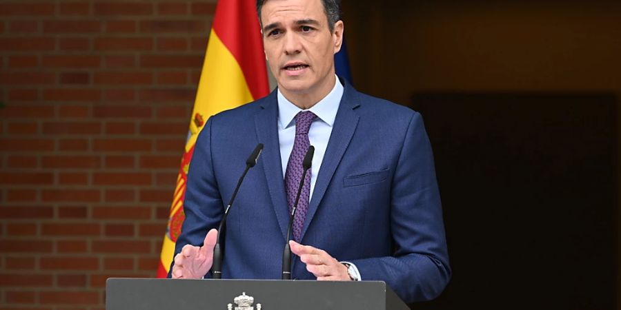 Spaniens Premierminister Pedro Sanchez. In dem von ihm geführten Land lag die Inflationsrate im Juni unter 2 Prozent. (Archivbild)