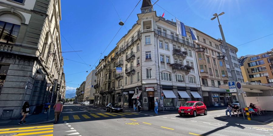 Die Löwenstrasse in der Stadt Luzern.