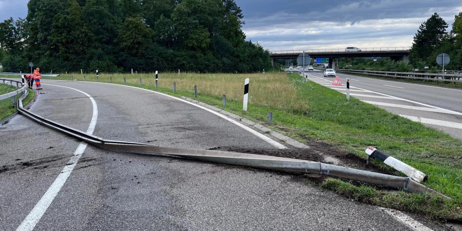 Unfallstelle Einfahrt A15