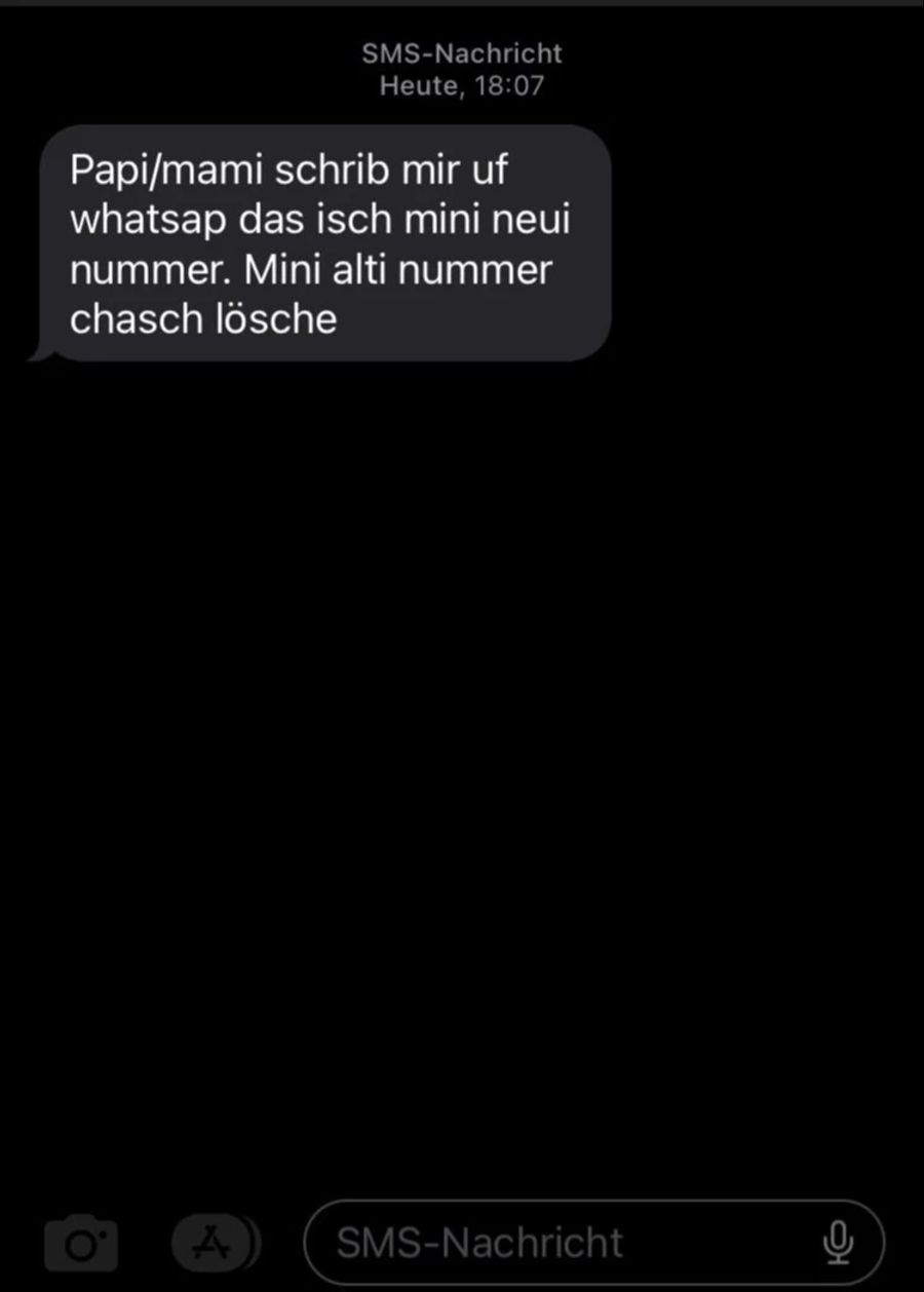 Mit dieser SMS versuchte ein Betrüger von einem potenziellen Opfer Geld zu ergaunern