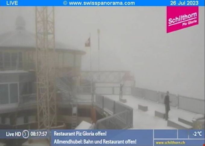 Schilthorn Neuschnee Juli