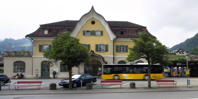 Der Bahnhof von Wattwil. Wattwil