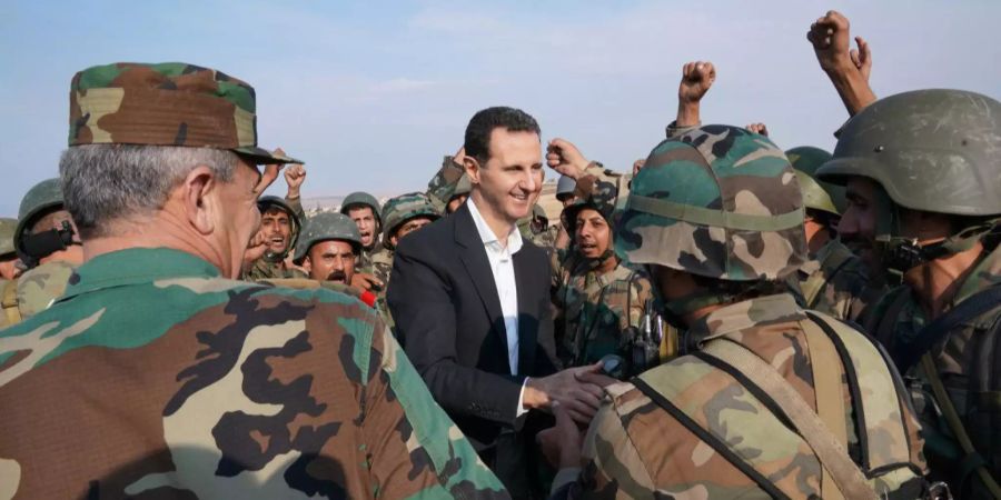 baschar al-assad truppenbesuch