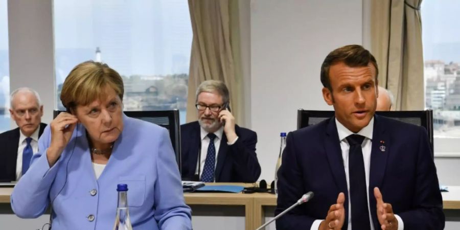 Kanzlerin Merkel und Frankreichs Präsident Macron