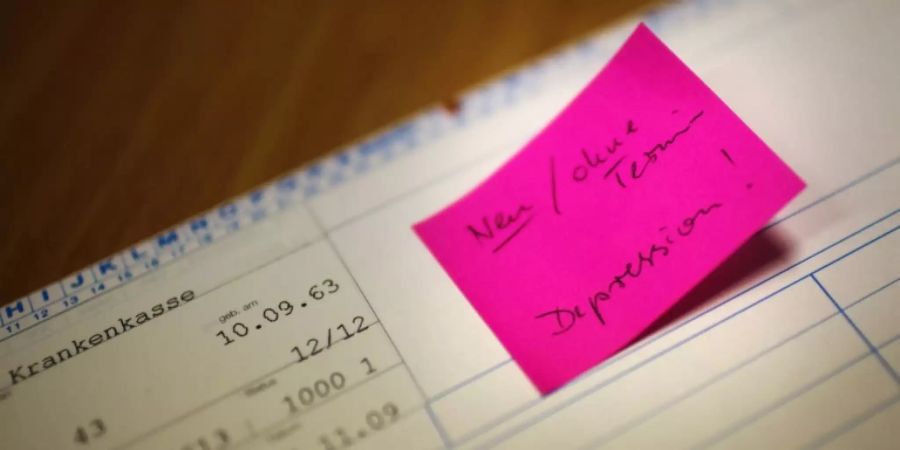 Notiz in einer Therapeutenpraxis