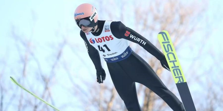 Zweiter beim Weltcup in Nischni Tagil: Karl Geiger aus Deutschland. Foto: Damian Klamka/ZUMA Wire/dpa