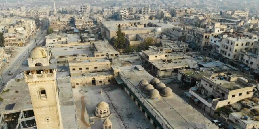 «Fast leer»: die Stadt Maaret al-Numan von oben (23. Dezember)