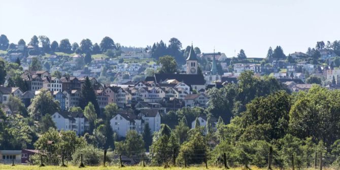 Blick auf den Kantonshauptort Herisau.