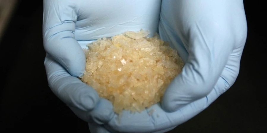 Crystal Meth nach Beschlagnahme in Leipzig 2014