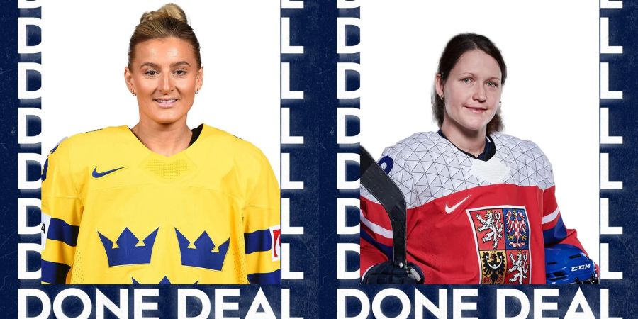 Josefine Holmgren links und Alena Polenska rechts