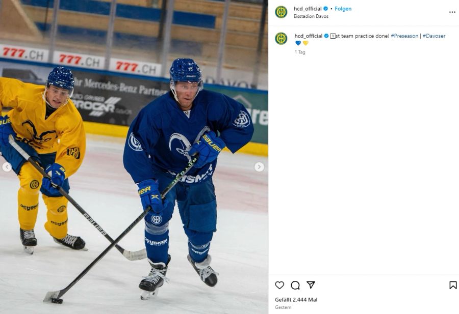 Schon am Donnerstag spielt man in Chur gegen den EHC Chur.