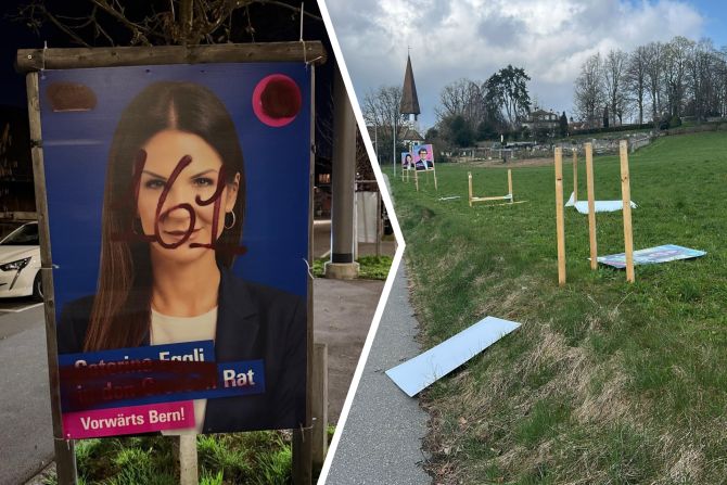 Wahlplakate Wahlen Bern