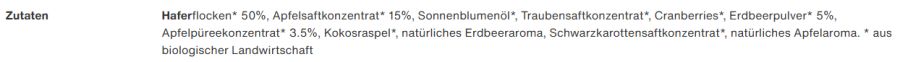 Nur: In der Zutatenliste wird der Fruchtzucker nicht als solcher deklariert. Er versteckt sich hinter Bezeichnungen wie «Apfelsaftkonzentrat».