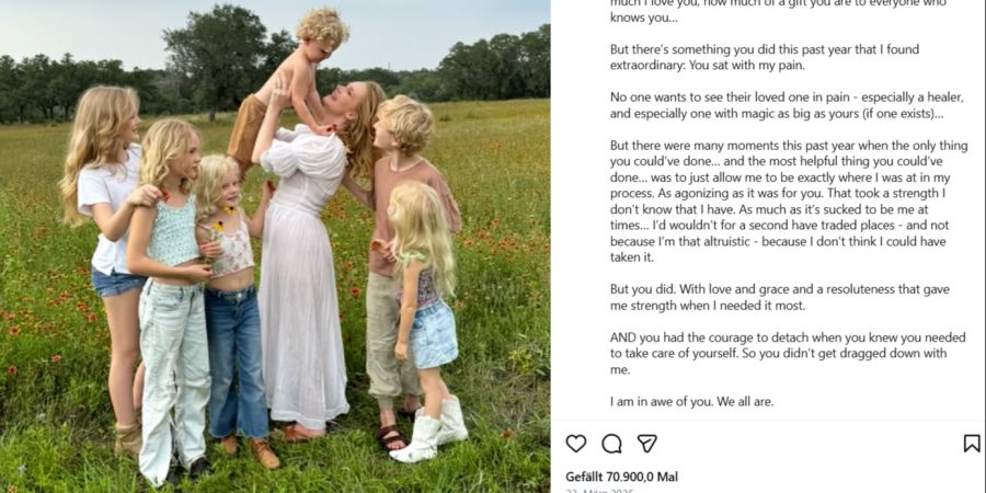 Der «Dawson's Creek»-Star hinterlässt eine grosse Familie: seine Ehefrau Kimberly und sechs Kinder.