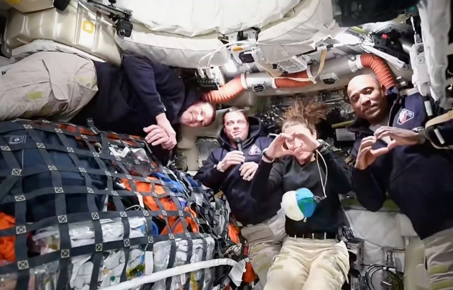 Die Nasa-Crew an Bord.