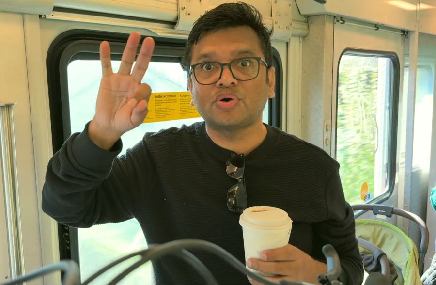 Die Schweiz sei das teuerste Land, schimpft ein US-Tourist in der Zentralbahn. «Wir haben so viel bezahlt und jetzt müssen wir so sitzen.»