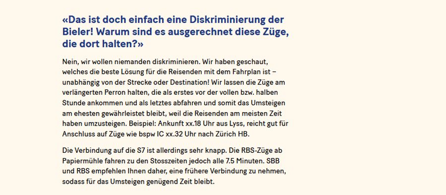 Beim Scrollen wird klar: Die Bieler sind wohl etwas hässig.