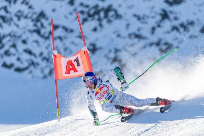 Lucas Braathen testet die Piste vor dem Auftakt in Sölden. Braathen