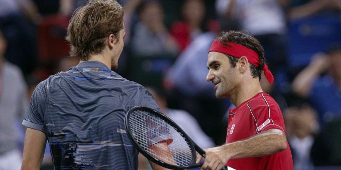 2019 trafen Alexander Zverev und Roger Federer in Shanghai zum letzten Mal aufeinander. Alexander Zverev Roger Federer