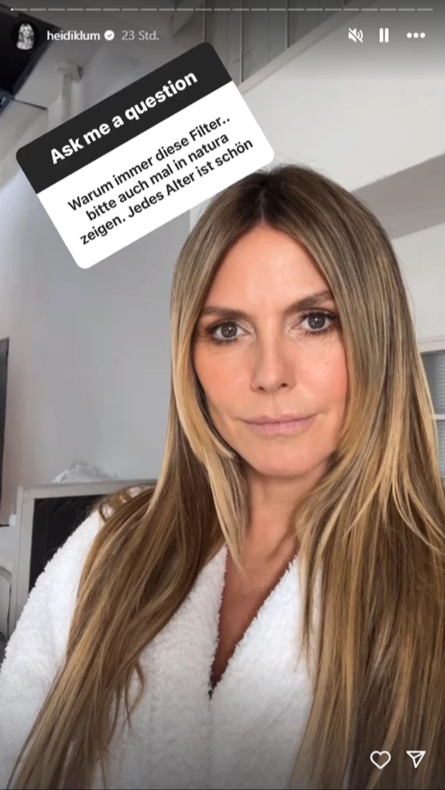 Muss sich auch ohne Filter nicht verstecken: Heidi Klum.