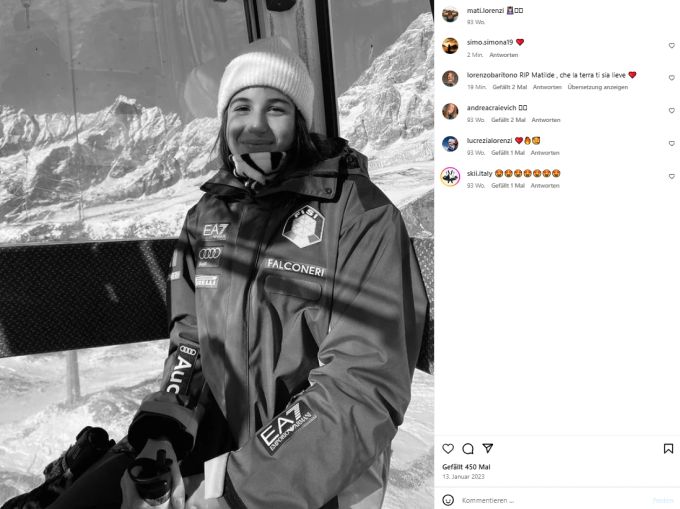 Matilde Lorenzi gehörte in Italien zu den grossen Hoffnungen im Ski-Nachwuchs. Matilde Lorenzi