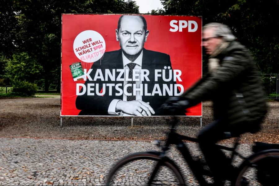 Plakat SPD Kanzlerkandidat Scholz