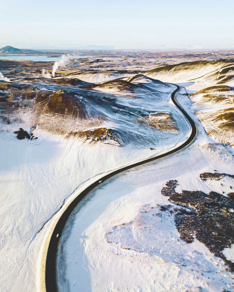 Nordisland Winter Strasse