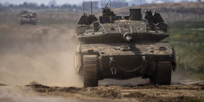 Reservisten sollen die israelische Armee unterstützen. (Symbolbild) Panzer Israel