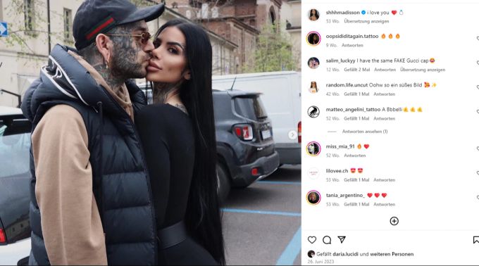 «Der Bachelor»-Star Mia Madisson und ihr Ehemann Matteo. Mia Madisson